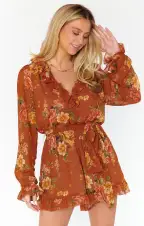 Raquel Ruffle Romper ~ Garden Harvest(XS)