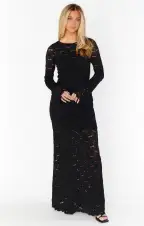 Anjelica Maxi Dress ~ Black Lace(XS)