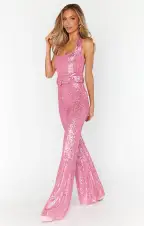 Show Off Jumpsuit ~ Party Pink Sequins(XS)