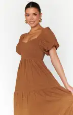 Joanna Maxi Dress ~ Brown(XS)