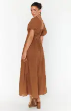 Joanna Maxi Dress ~ Brown(XS)