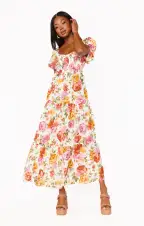 Joanna Maxi Dress ~ Ivory Hillside Floral(XS)