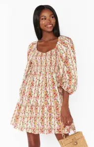 Josephine Dress ~ Hillside Stripe Floral(XS)