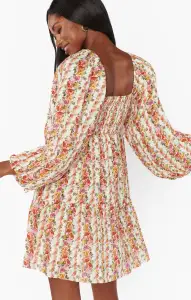 Josephine Dress ~ Hillside Stripe Floral(XS)