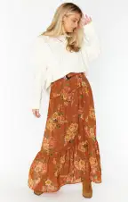 Larina Midi Skirt ~ Garden Harvest(XS)