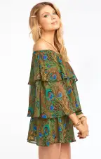 Triple Decker Romper ~ Original Peacock(XS)
