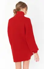 Chester Sweater Dress ~ Holly Red Knit(XS)