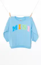 Davis Sweatshirt ~ Blue Mini Graphic(1T)