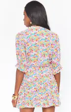 Kimmy Tie Top ~ Rainbow Fields(XS)