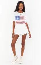 Cooper Tee ~ American Flag Graphic(XS)