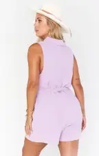 Milano Romper ~ Lilac Linen(XS)