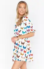 Smitten Babydoll Dress ~ Butterflies in my Eyes(XS)