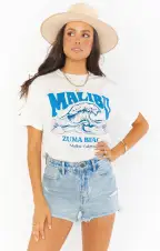 Travis Tee ~ Malibu Beach Graphic