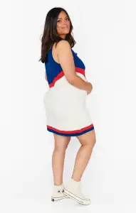 Zoe Zip Dress ~ USA Chevron Knit(XS)