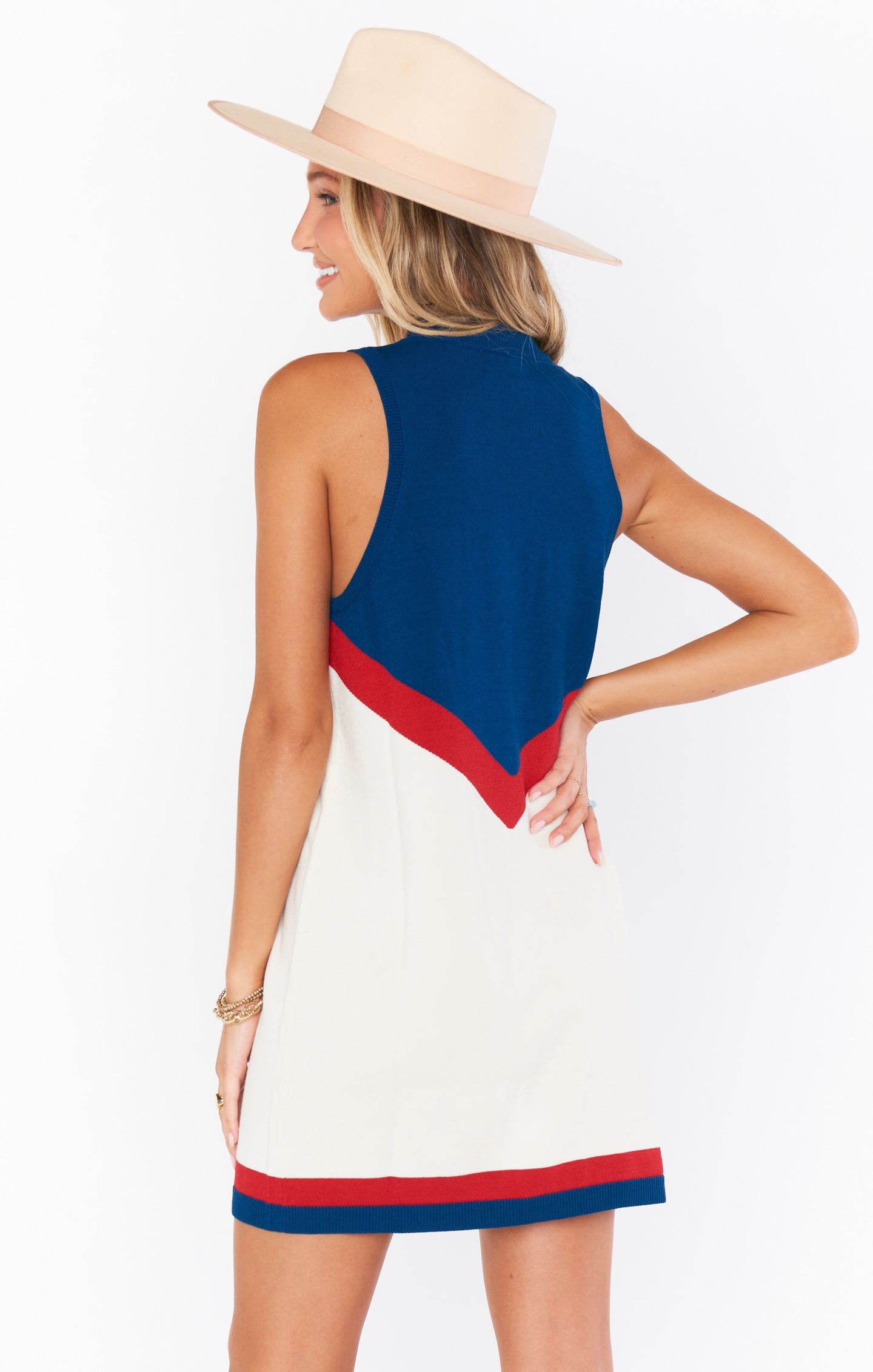 Zoe Zip Dress ~ USA Chevron Knit(XS)