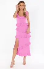 Greta Dress ~ Pink Lilac Stretch(XS)