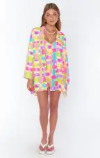 Johns Button Down Shirt ~ Beach Picnic(XS)