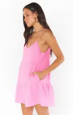 Caroline Mini Dress ~ Bubblegum Gauze(XS)