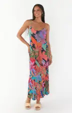Uptown Slip Dress ~ Tropical Paradise(XS)