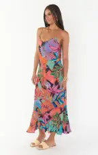 Uptown Slip Dress ~ Tropical Paradise(XS)