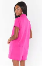 Gio Sweater Romper ~ Hot Pink Knit(XS)
