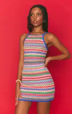 Kristen Cutout Dress ~ Summer Wave Knit(XS)