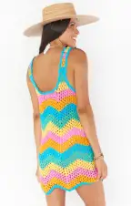 Tara Coverup Dress ~ Sea Breeze Crochet(XS)