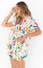 Mikey Button Up ~ Primary Paradise(XS)