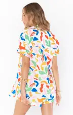 Mikey Button Up ~ Primary Paradise(XS)