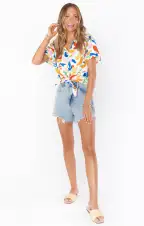Mikey Button Up ~ Primary Paradise(XS)
