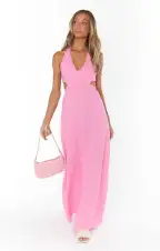 Marisol Maxi Dress ~ Bubblegum Gauze(XS)