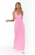 Marisol Maxi Dress ~ Bubblegum Gauze(XS)
