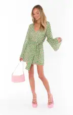 Treasure Mini Dress ~ Flower Power Pink  Crochet(XS)