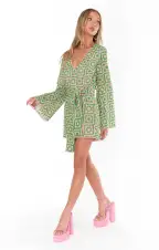 Treasure Mini Dress ~ Flower Power Pink  Crochet(XS)