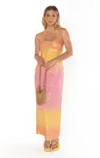 Samba Midi Dress ~ Sundown Ombre Sequins(XS)