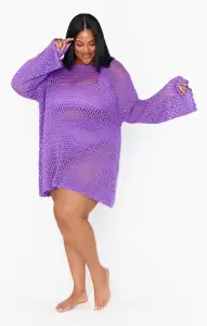 Paula Pullover ~ Ultra Violet Crochet(XS)