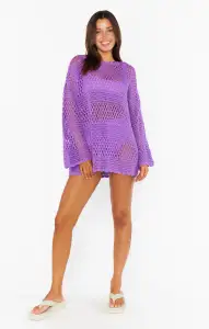 Paula Pullover ~ Ultra Violet Crochet(XS)