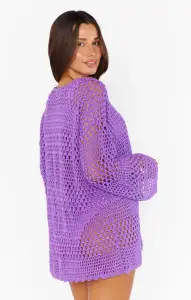 Paula Pullover ~ Ultra Violet Crochet(XS)