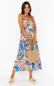 Caroline Maxi Dress ~ Rainbow Pop(XS)