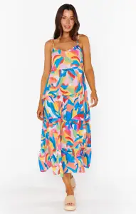 Caroline Maxi Dress ~ Rainbow Pop(XS)