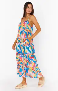 Caroline Maxi Dress ~ Rainbow Pop(XS)