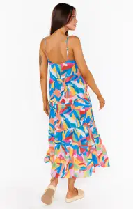 Caroline Maxi Dress ~ Rainbow Pop(XS)