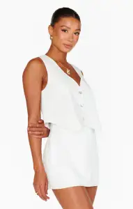 All Night Skort ~ White Linen(XS)