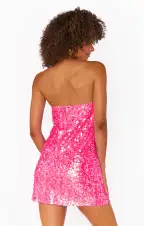 On My Way Dress ~ Pink Sequins(XS)