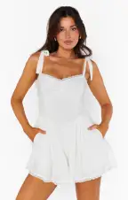 Regal Romper ~ White(XXS)