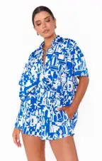 Russell Shorts ~ Santorini Escape(XS)