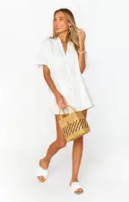 Parker Button Down ~ White Linen(XS)