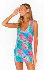 Tenny Coverup ~ Geo Crochet(XS)