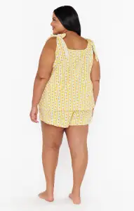 Britt Bow PJ Set ~ Limoncello Stripe(XS)