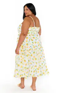 Summer Fling Midi Dress ~ Limoncello Embroidery(XS)